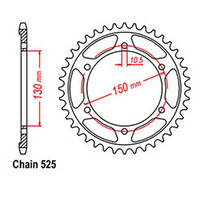 RK 46T Rear Sprocket for Yamaha TRX850 1996-2001