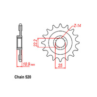 RK Front Sprocket 16T for Aprilia MXV450 2010