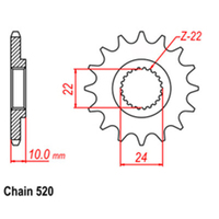 RK Front Sprocket 13T for BMW G 650 GS Single 2012
