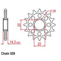 RK Front Sprocket 16T for BMW G 310 GS/G310GS 2017-2023
