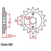RK Front Sprocket 14T for Cagiva 125 Planet 1999-2005