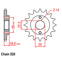 RK Front Sprocket 14T for Ducati 900 SuperLight 1992-2002