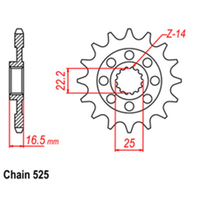 RK Front Sprocket 15T for Ducati 992 ST3 2004-2007