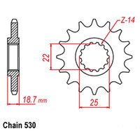 RK Front Sprocket 15T for Ducati 1200 MultiStrada ABS 2010-2017