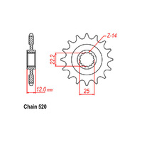 RK Front Sprocket 13T 41-GG1-13