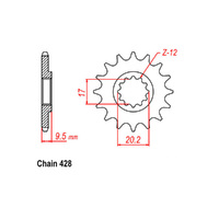 RK Front Sprocket 13T for Husqvarna TC 85 17/14 2014-2024