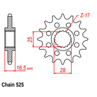 RK Front Sprocket 16T for KTM 1290 Super Adventure 2015-2016