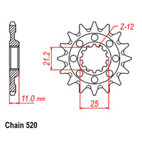 RK Front Sprocket 13T for Husqvarna WR250 2004-2013
