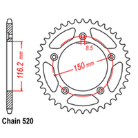 RK Rear Sprocket 42 Tooth 42-A02-42