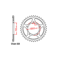 RK Rear Sprocket 45 Tooth 42-B06-45