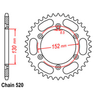 RK 48T Rear Sprocket for BMW G 450 X 2008-2010