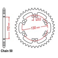 RK Rear Sprocket 40 Tooth 42-BR1-40