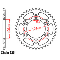 RK 42T Rear Sprocket for Ducati 916 Monster S4 2001-2003