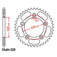 RK 43T Rear Sprocket for Ducati 1100 Scrambler Special 2019