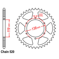 RK Rear Sprocket 48 Tooth 42-G01-48