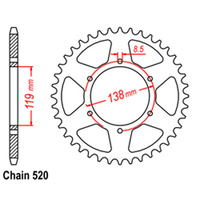 RK 48T Rear Sprocket for Husaberg FE400 1998-1999