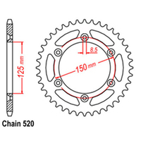 RK 38T Rear Sprocket for KTM 500 EXC Six Days 2016