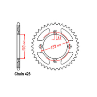 RK Rear Sprocket 46 Tooth 42-K04-46