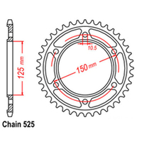 RK 42T Rear Sprocket for KTM 1090 Adventure R 2016-2020