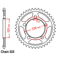 RK 38T Rear Sprocket for KTM 950 Supermoto 2006-2008