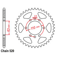 RK 42T Rear Sprocket for KTM RC 390 2015-2023