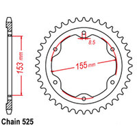RK 38T Rear Sprocket for KTM 1390 Super Duke R 2024