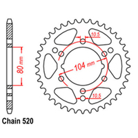 RK Rear Sprocket 38 Tooth 42-P01-38