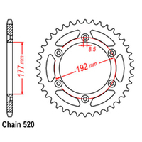 RK Rear Sprocket 48 Tooth 42-Q02-48