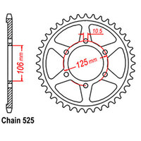 RK 46T Rear Sprocket for Triumph 1200 Bonneville T120 2016-2021
