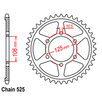 RK 47T Rear Sprocket for Triumph 1200 Scrambler XE 2019-2021