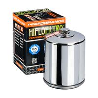 Hiflo Chrome Oil Filter for Harley 883 Sportster SuperLow 2011-2020 (W/Nut)