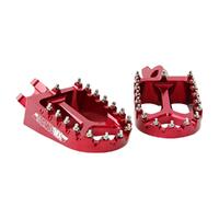 SMX Red Alloy Forged Footpegs for Yamaha YZ250F 2001-2024