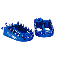 SMX Blue Alloy Forged Footpegs for Kawasaki KX250F 2006-2017