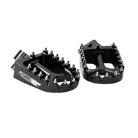 SMX Black Alloy Forged Footpegs for Husaberg FE600 Supermotard 2000