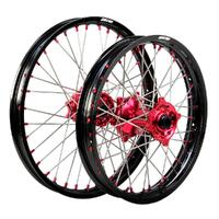 States MX Black/Red Wheel Set for Gas Gas MC 450F 2021-2023 (21/18)