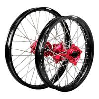 States MX Black/Red Wheel Set for Gas Gas EX350 F 2022-2023 (21/18) - 70-WSG-06