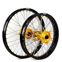 States MX Black/Gold Wheel Set for Suzuki RMZ250 2007-2023 (21/19)