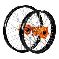 States MX Black/Orange Wheel Set for KTM 350 SXF 2018-2017 (21/19)