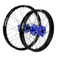 States MX Black/Blue Wheel Set for Yamaha YZ125 1999-2024 (21/19)