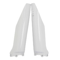 Polisport White Fork Protectors for Kawasaki KX250 2004-2008