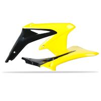 Polisport Black/Yellow Radiator Shrouds for Suzuki RM-Z450 2008-2017