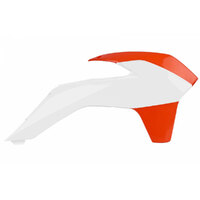 Polisport Orange/White Radiator Shrouds for KTM 250 XC-F 2014-2015