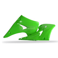 Polisport Green Radiator Shrouds for Kawasaki KX250 2003-2008