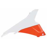 Polisport White/Orange Airbox Covers for KTM 125 SX 2013-2015