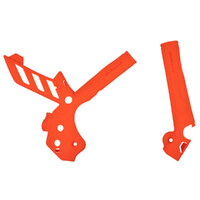Polisport Orange Frame Protectors for KTM 250 EXC Six Days 2013-2016