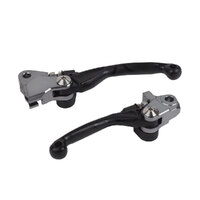 Polisport Black Folding Lever Set for Kawasaki KX250 (KX250F) 2019-2020