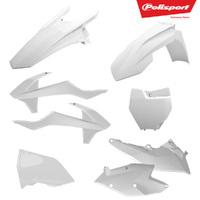 Polisport White MX Plastic Kit for KTM 250 EXC 2017-2019
