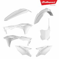 Polisport White MX Plastic Kit for Kawasaki KX250F 2017-2018