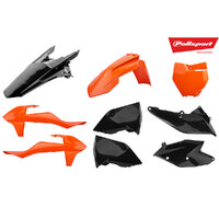 Polisport Orange/Black MX Plastic Kit for KTM 250 SX-F 2016-2018