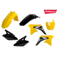 Polisport Yellow/Black MX Plastic Kit for Suzuki RM-Z250 2010-2018